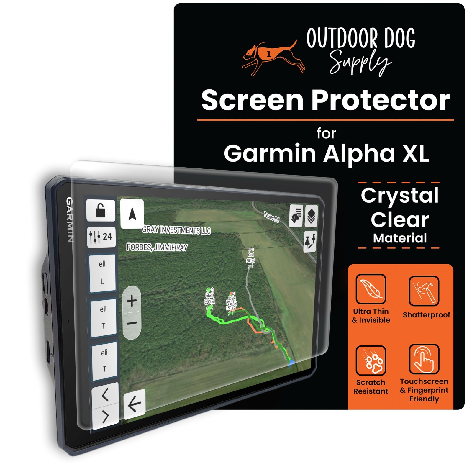 ODS Screen Protectors for Garmin Alpha XL – 2 Pack, Scratch Resistant