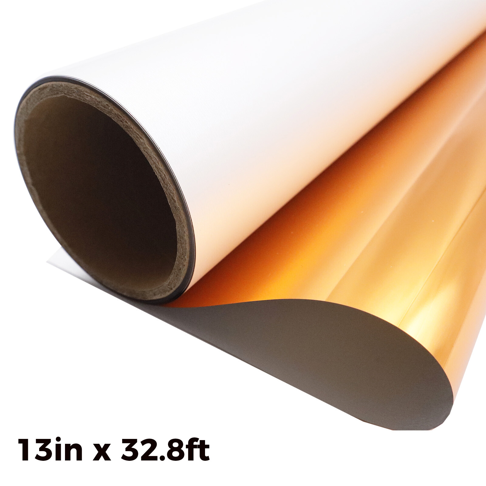 Cold Peel 13in x 32.8ft DTF Copper Metallic Film Roll 13in x 164ft DTF Film