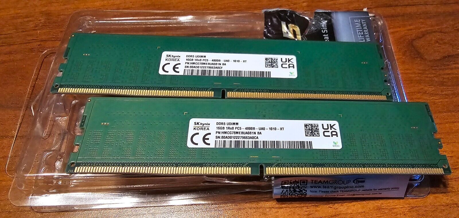 SK Hynix 32gb Ram (16GB x 2) DDR5-4800 Memory Modules