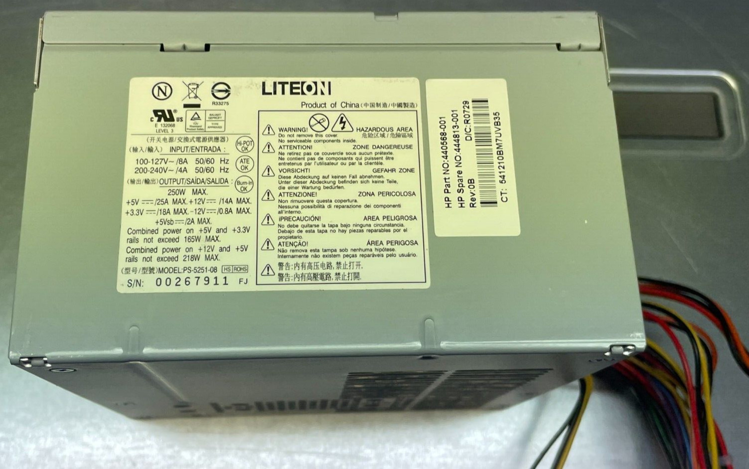 LITEON PS-5251-08 HS ROHS Power Supply