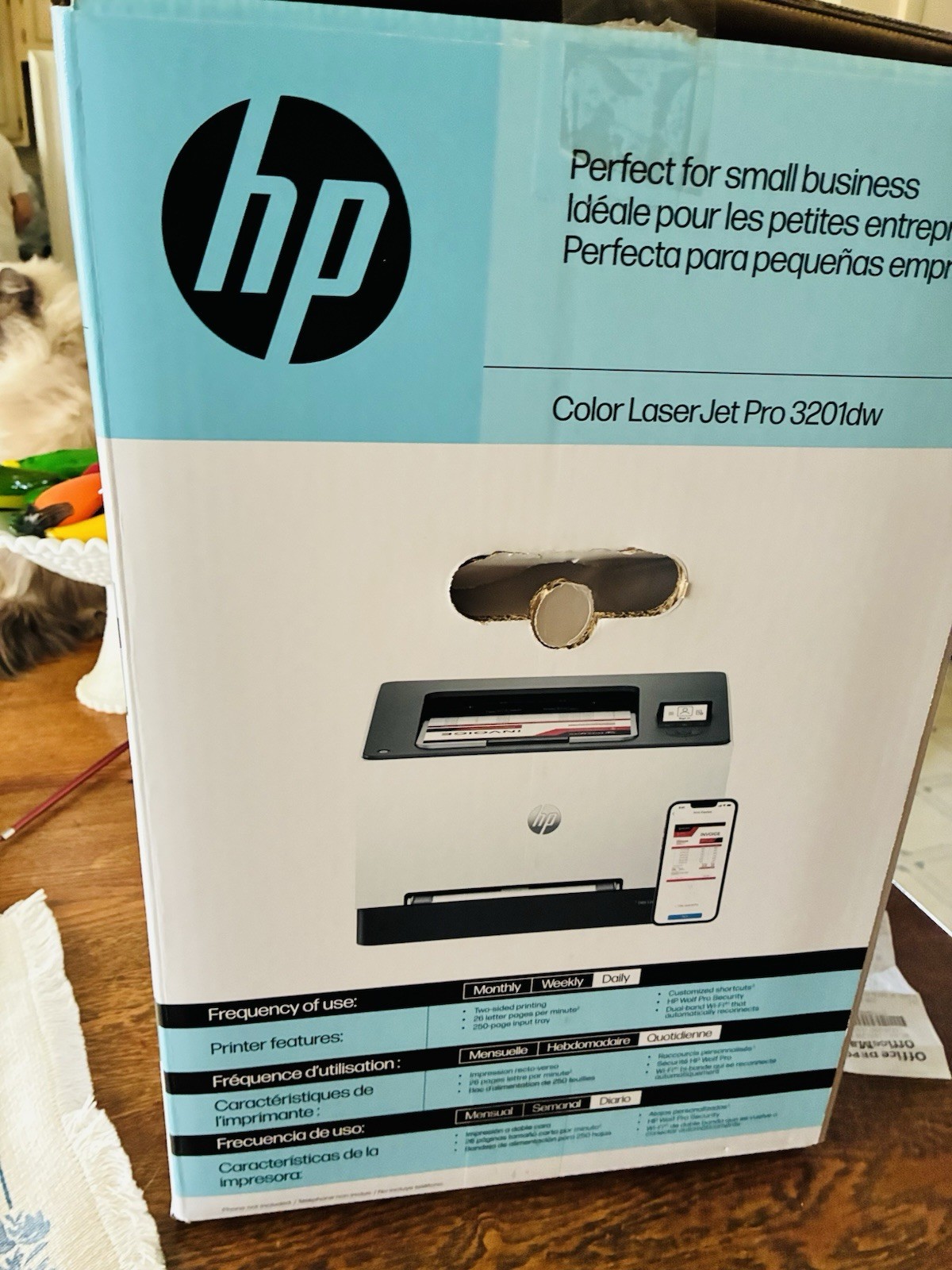HP LaserJet Pro 3201dw Color Laser Printer Wireless Duplex 26ppm 512MB A4