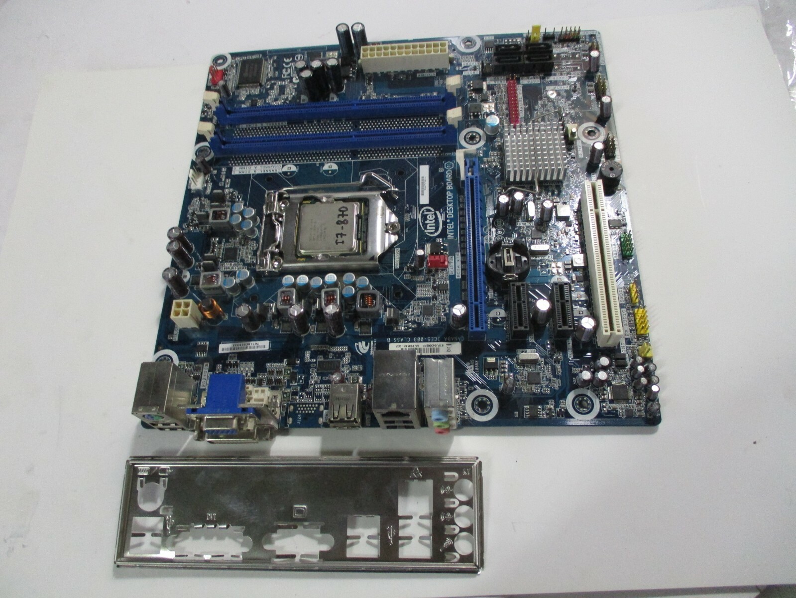 Intel DH55PJ E93812-302 Desktop Board Socket LGA1156 w/ Back Plate W/Intel 