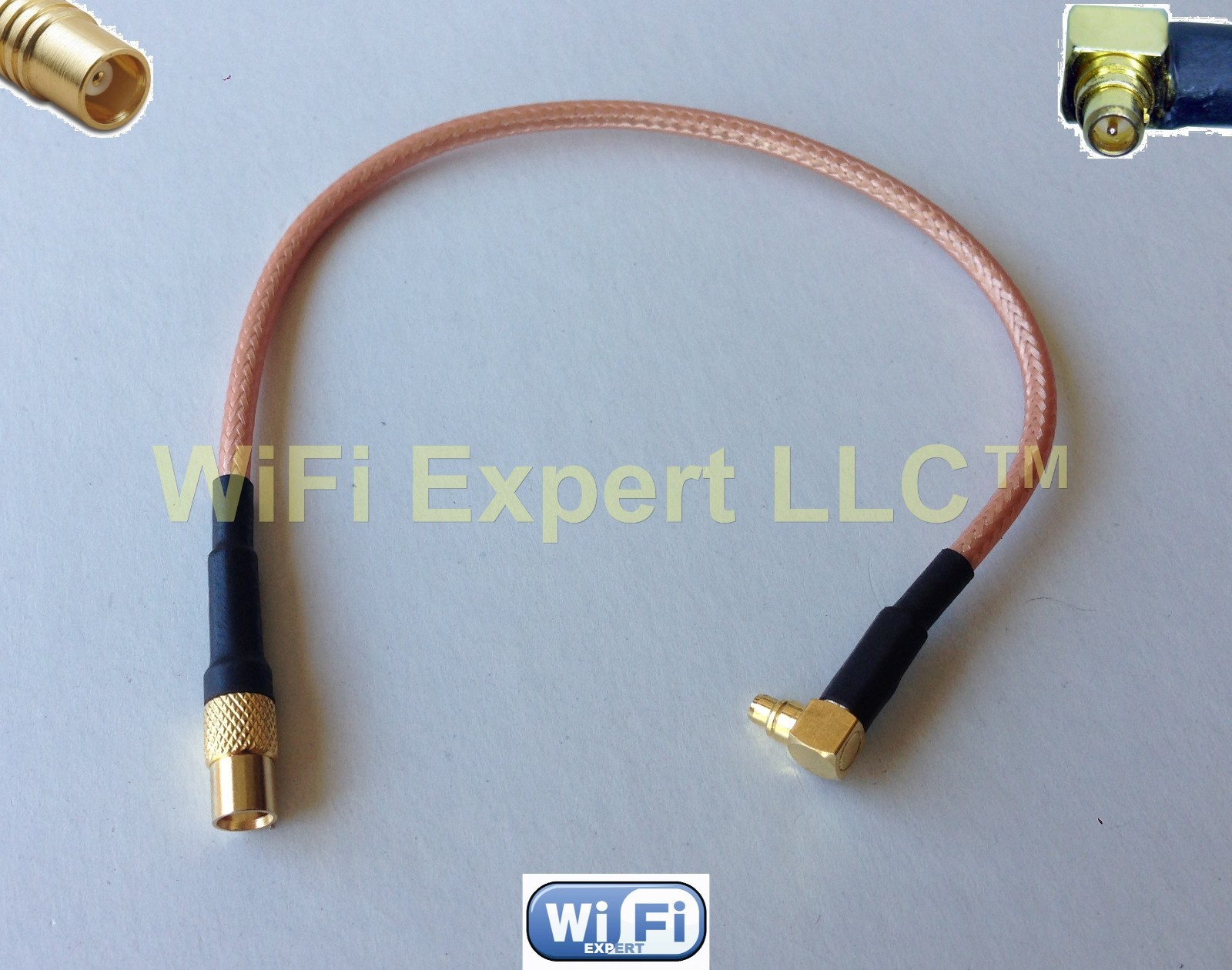 MMCX Right Angle Male to MCX FEMALE RF pigtail Cable RG316/RG174 4-20in US Asmbl