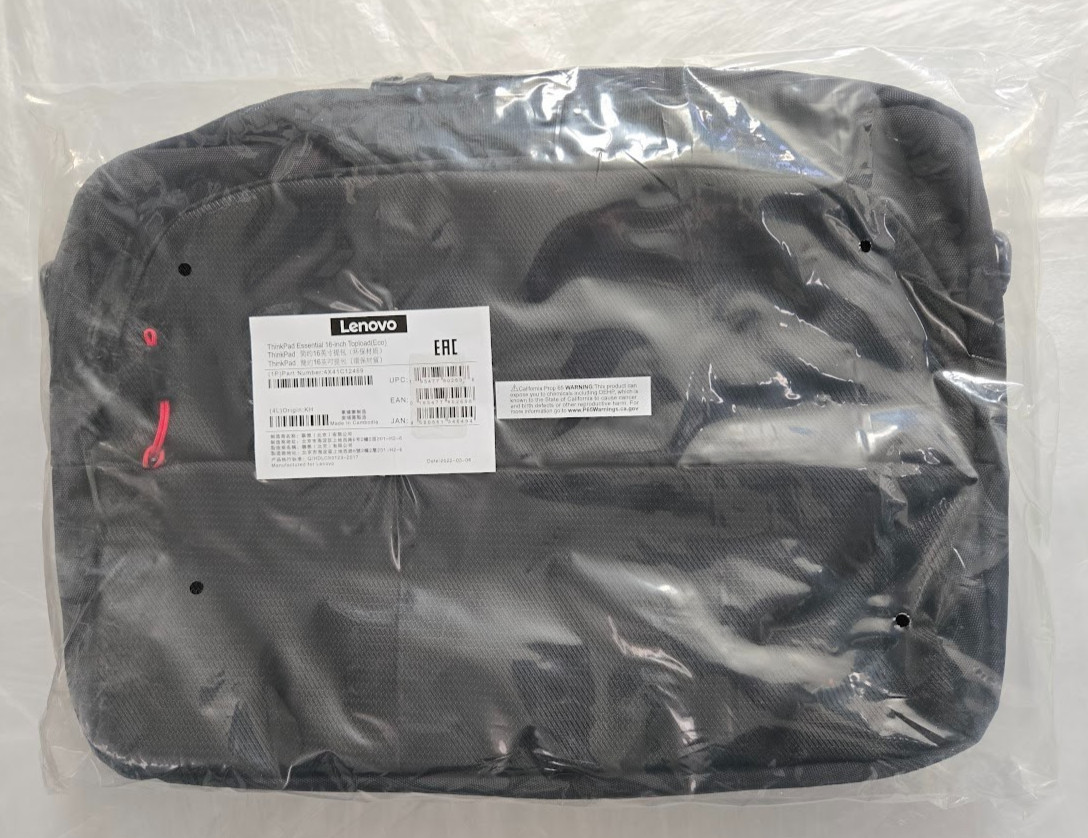 Lenovo ThinkPad Essential 16" Topload ( Eco )  #4X41C12469 Laptop CaseBlack
