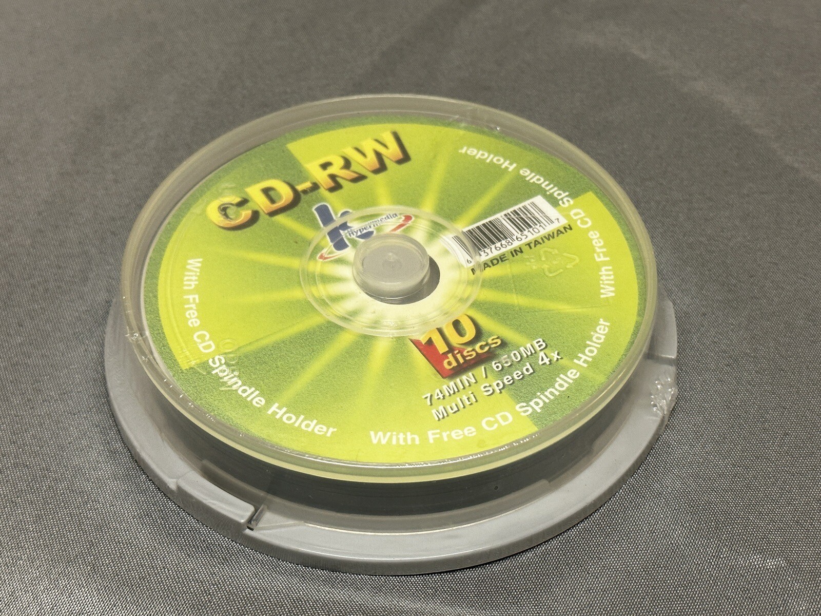 10 Pack CD-RW KHypermedia 650MB/74Min Multi Speed 4x Rewritable Discs - NEW