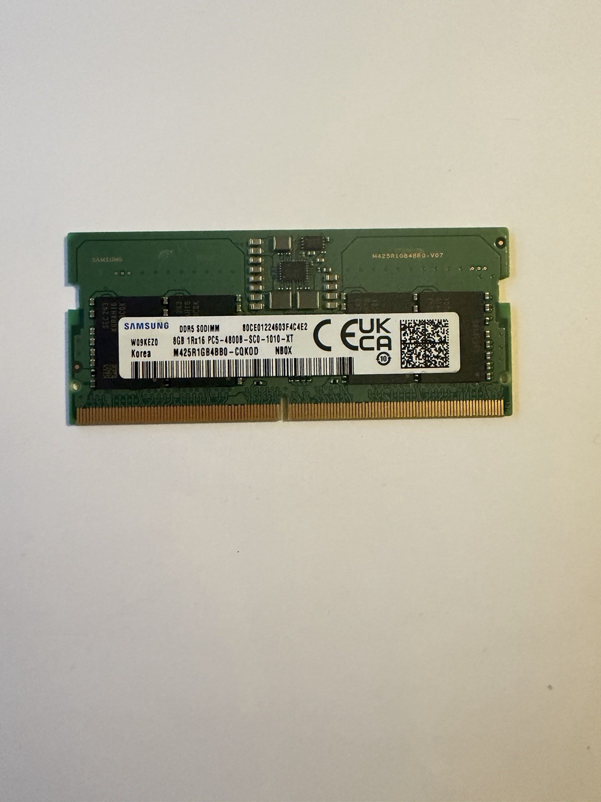 Samsung 8GB (1x8GB) DDR5 SO-DIMM Laptop RAM 4800MHz (M425R1GB4BB0-CQKOD)