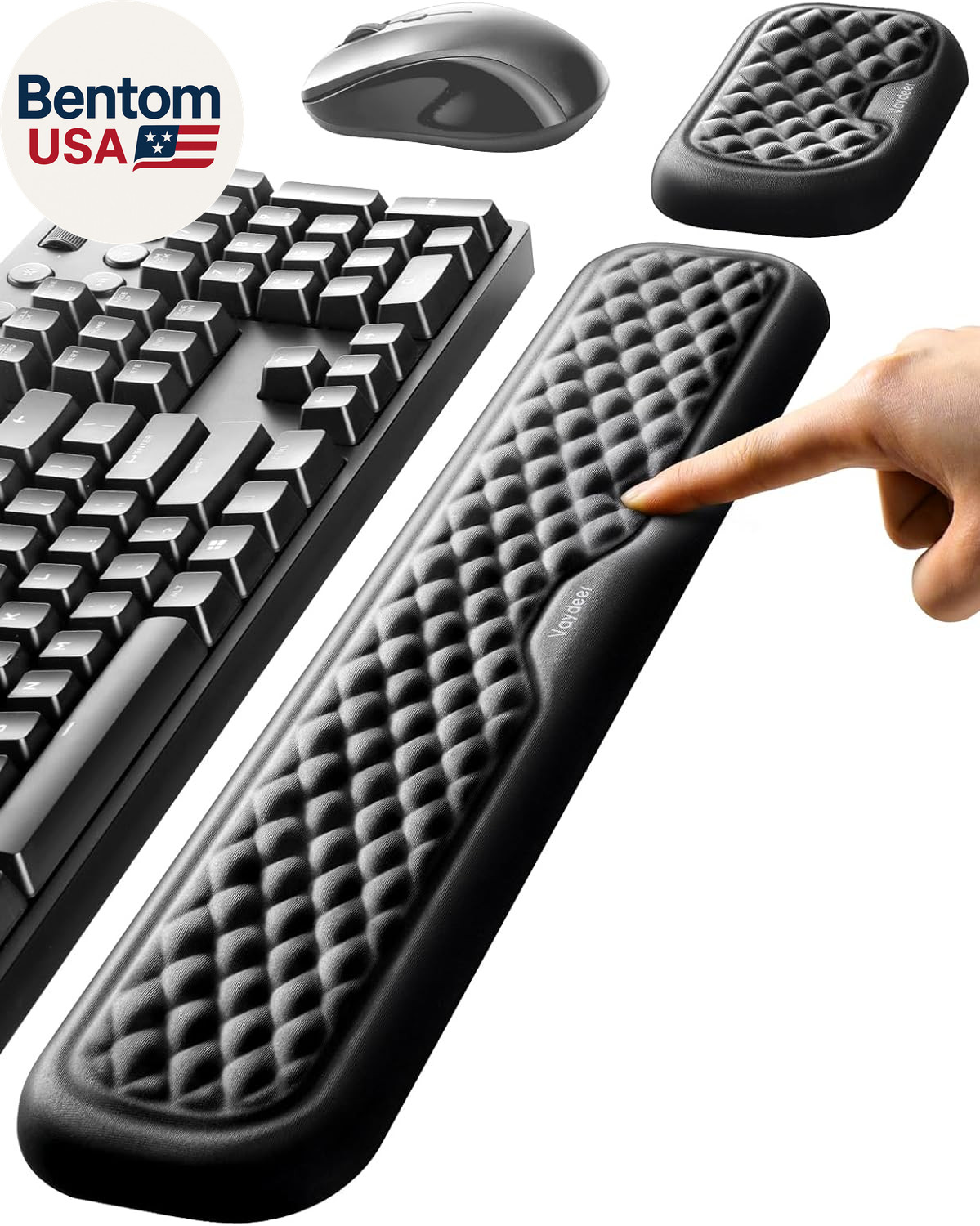 Wrist Rest for Keyboard and Mouse, Computer Ergonomic Wrist Support Pad, Soft Me