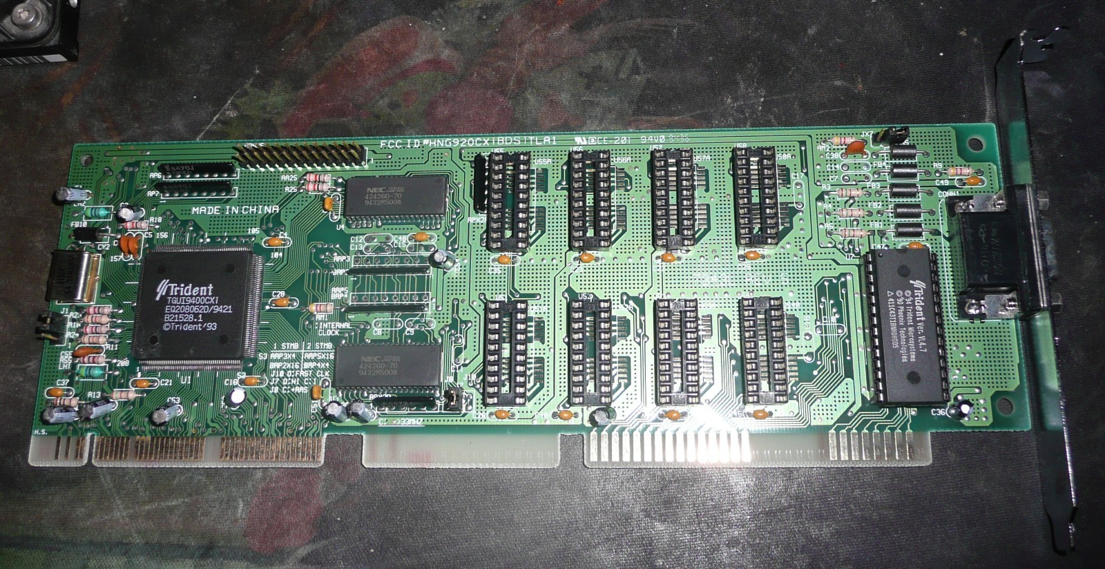 VINTAGE Trident TGUI9400CXI VLB Vesa Local Bus 1MB VGA Video Card