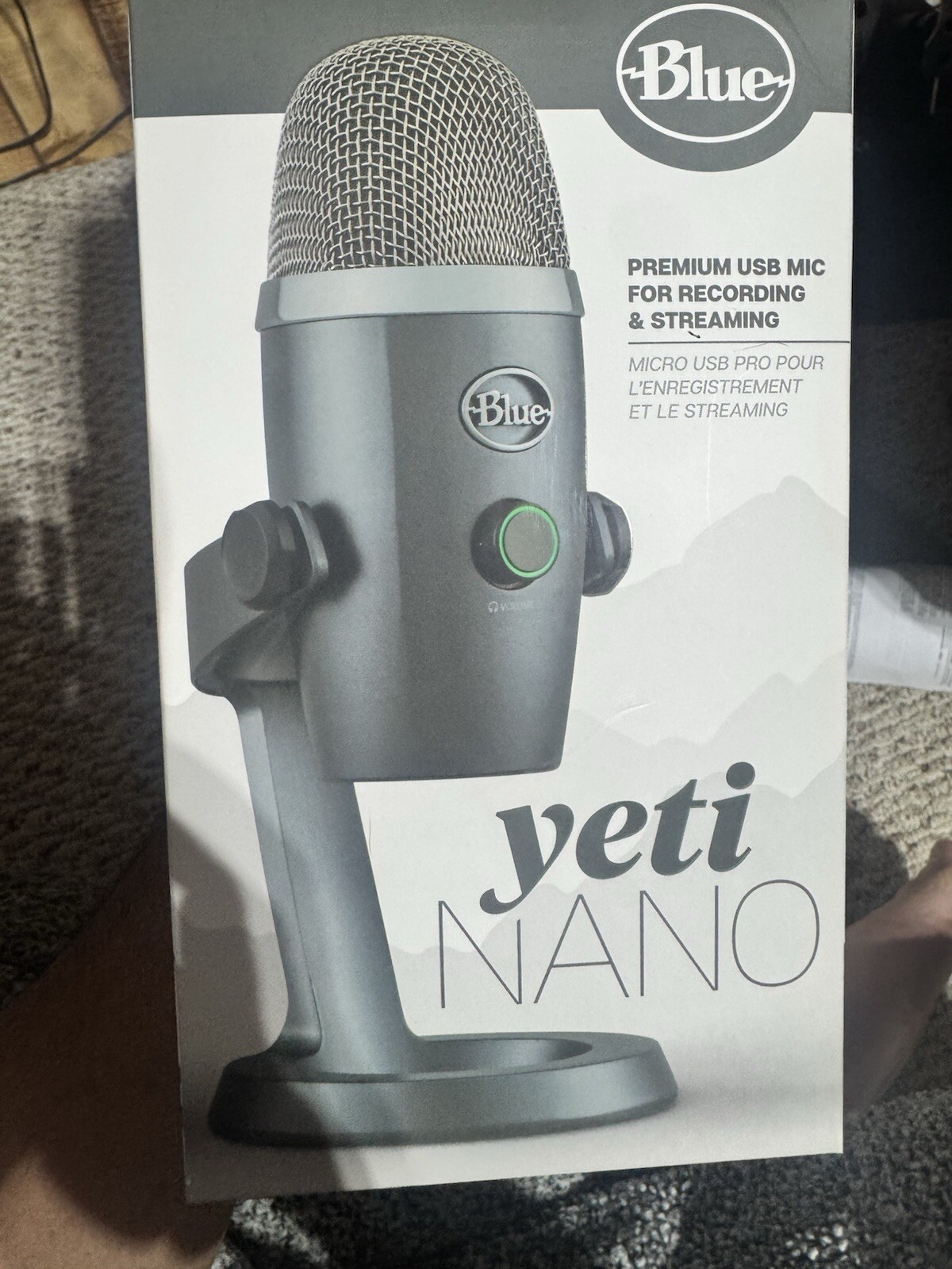 LOGITECH BLUE YETI NANO Shadow Gray Recording Streaming USB Microphone