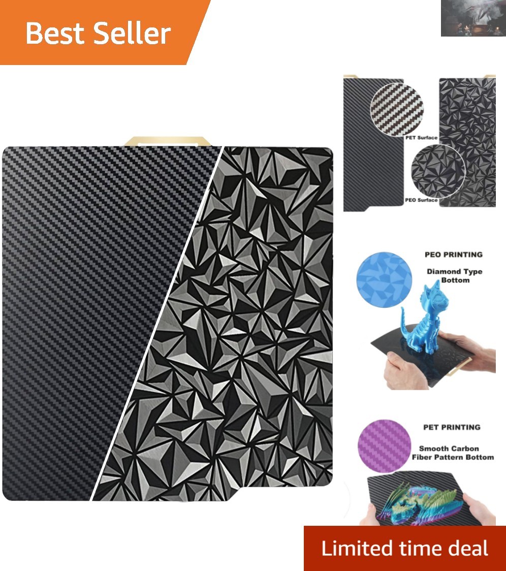Versatile Bambu Dual-Sided Build Plate - Perfect for X1C, P1S & More, 257mm Size