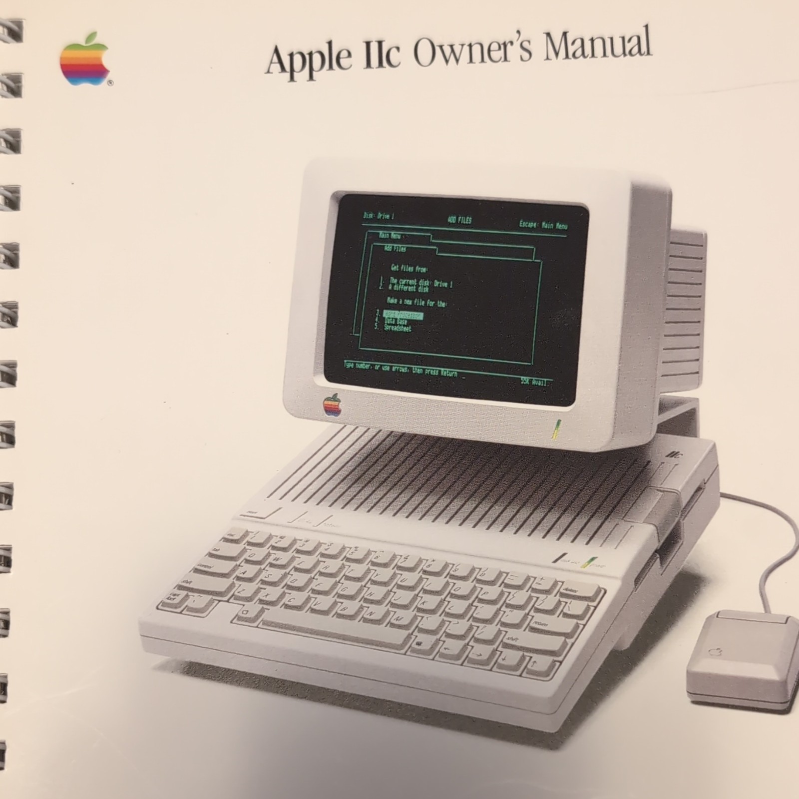 Apple IIc Owner’s Manual w/ Interactive Owner’s Guide & System Utilities Vintage
