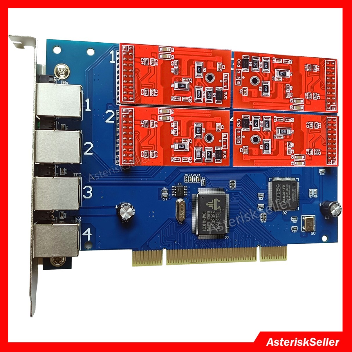 Asterisk Card TDM410P 4 Port FXS FXO Card tdm400 FreePBX Issabel Free PBX Isabel