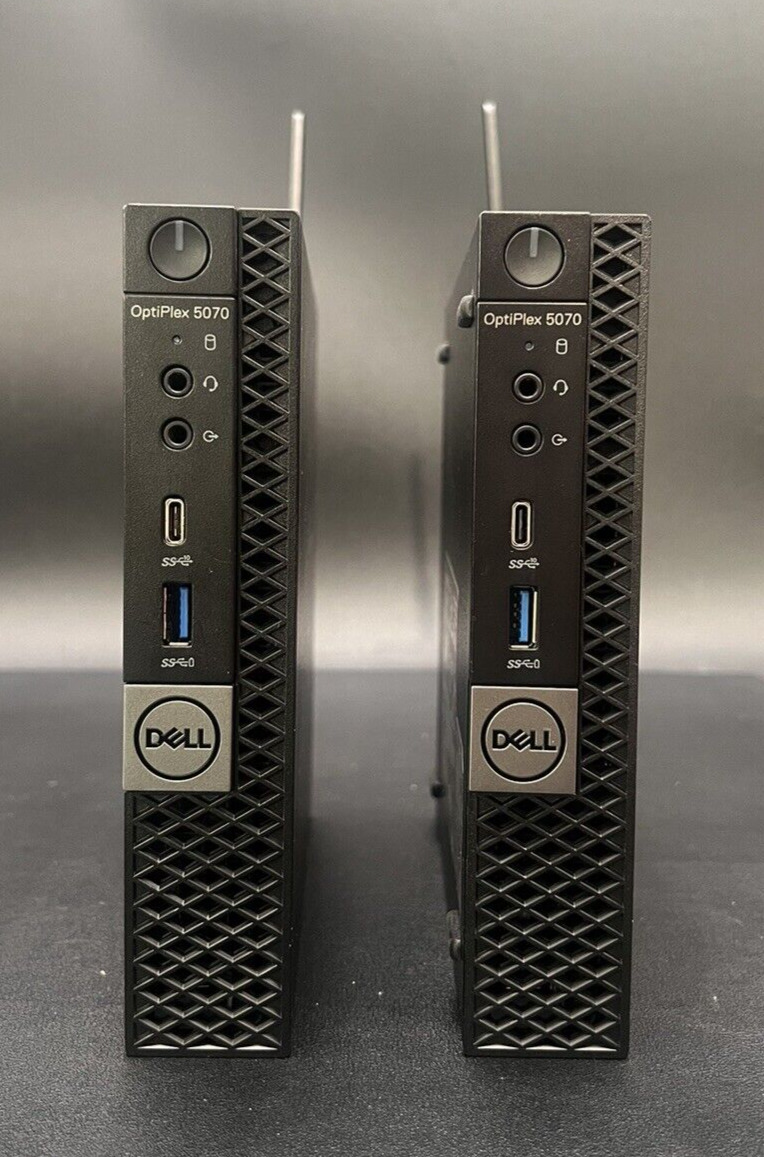 Lot of 2 - Dell OptiPlex 5070 Micro PC | i5-9500T 2.10GHz | 8GB RAM No HDD NO OS