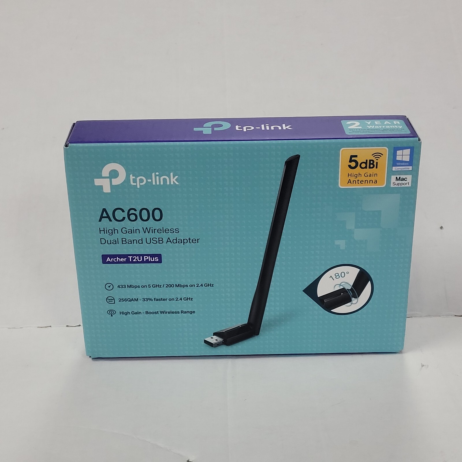TP-Link AC600 Archer T2U Plus High Gain Wireless Dual-Band USB