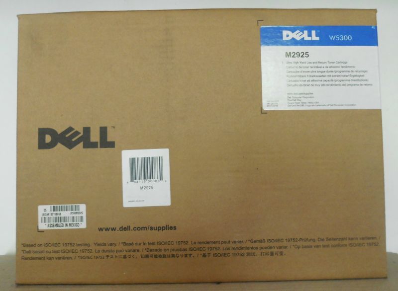 Genuine Dell M2925 Toner Black for W5300 W5300N 595-10006 27000 Pages Original Box A