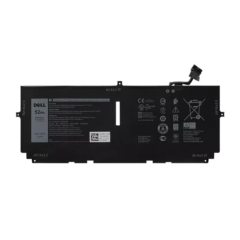 52Wh Genuine OEM 722KK Battery For Dell XPS 13 9300 9310 P117G FP86V 2XXFW WN0N0