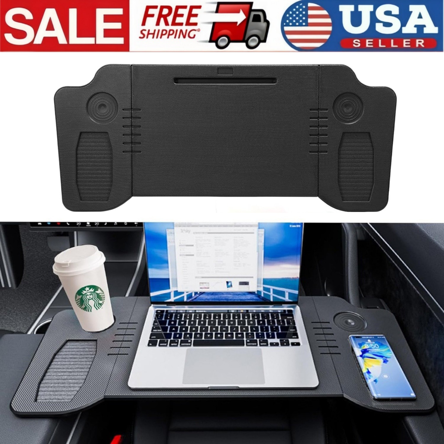 Foldable Car Tray & Car Desk for Laptop, Car Table for Tesla Model Y/3