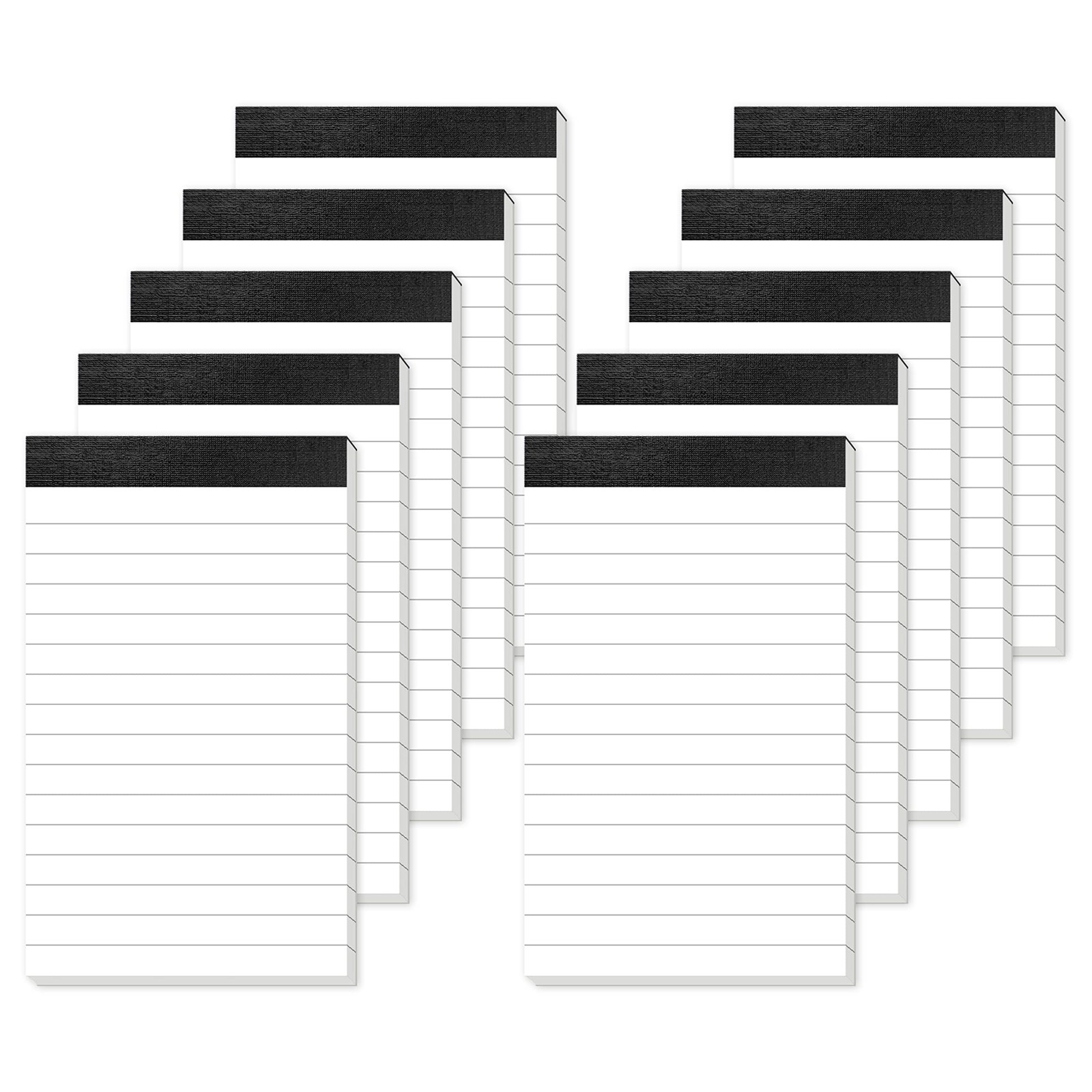 10 Pack Small Note Pads 3x5 Lined Writing Mini 3 x 5 Inch, White