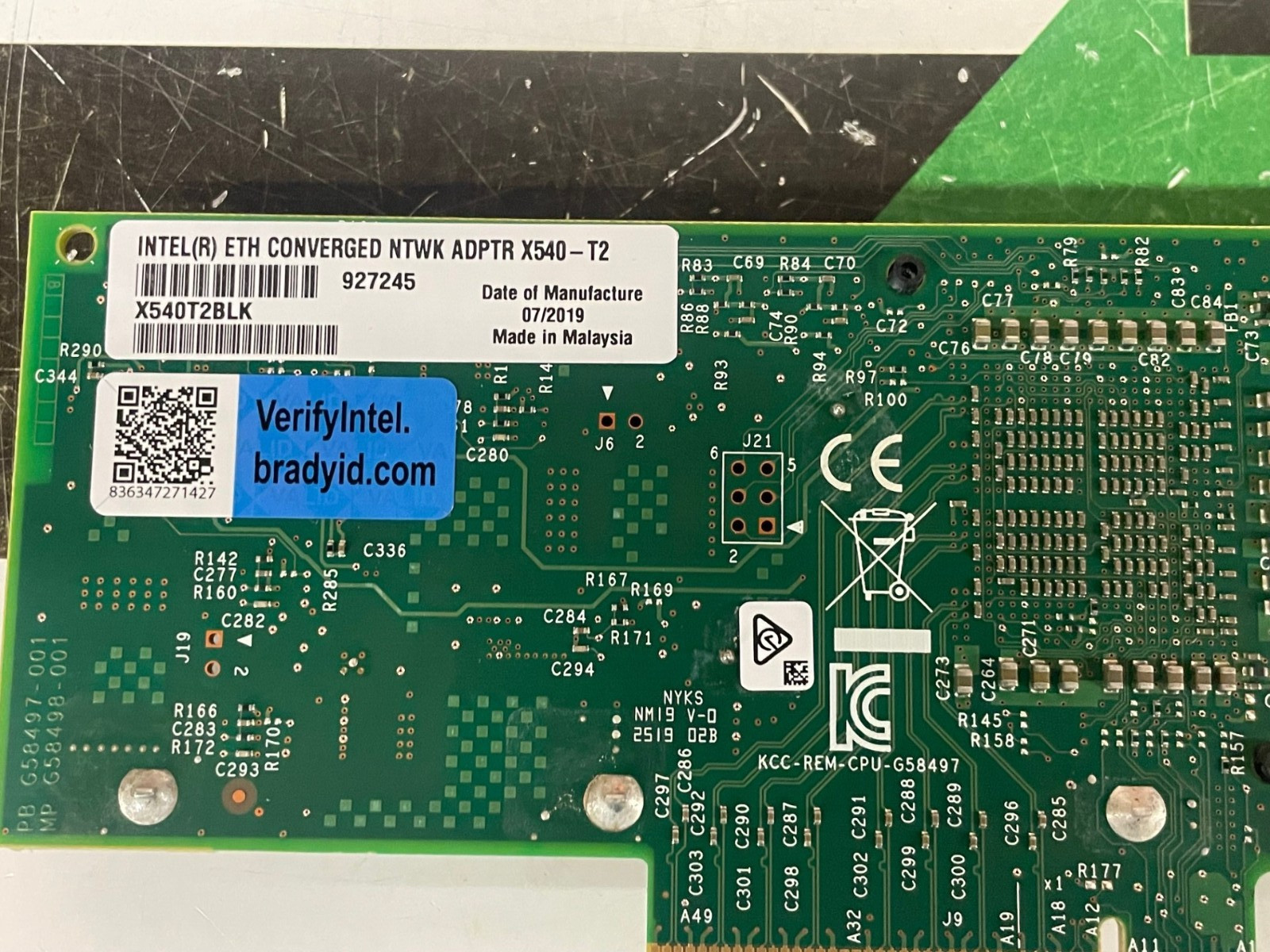X540T2BLK ORIGINAL INTEL 10Gb X540-T2 DUAL PORT NIC NETWORK ADAPTER