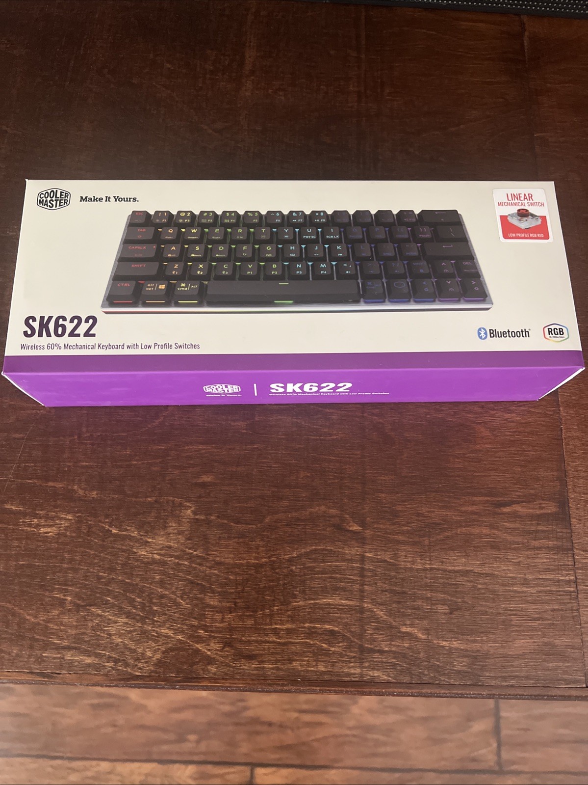 Cooler Master SK622 Wireless 60% Mechanical Keyboard Blue Switch NEW