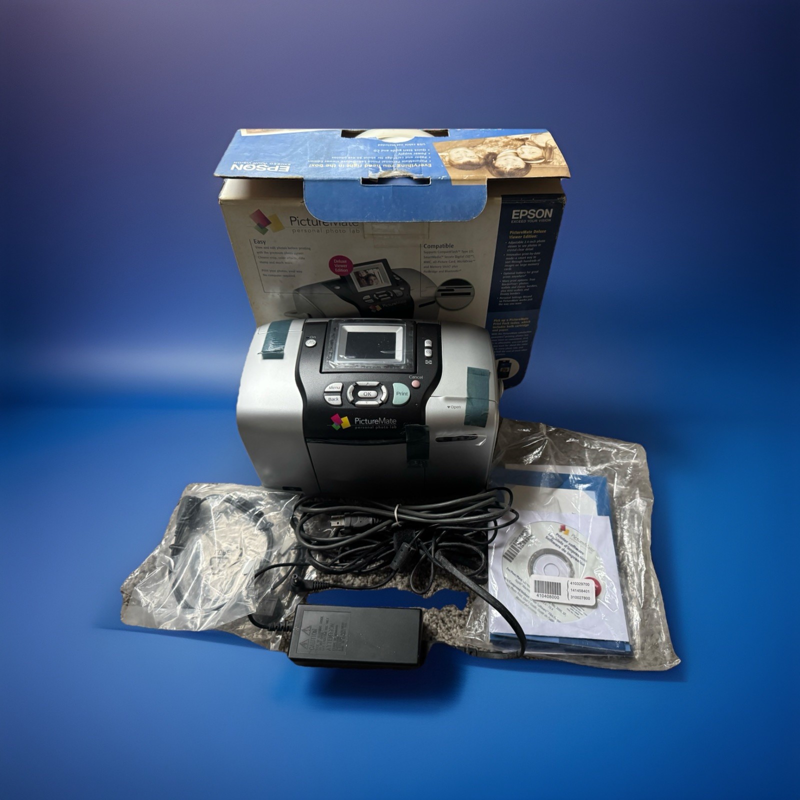 Epson PictureMate Portable Photo Printer Tested Powers On No Paper