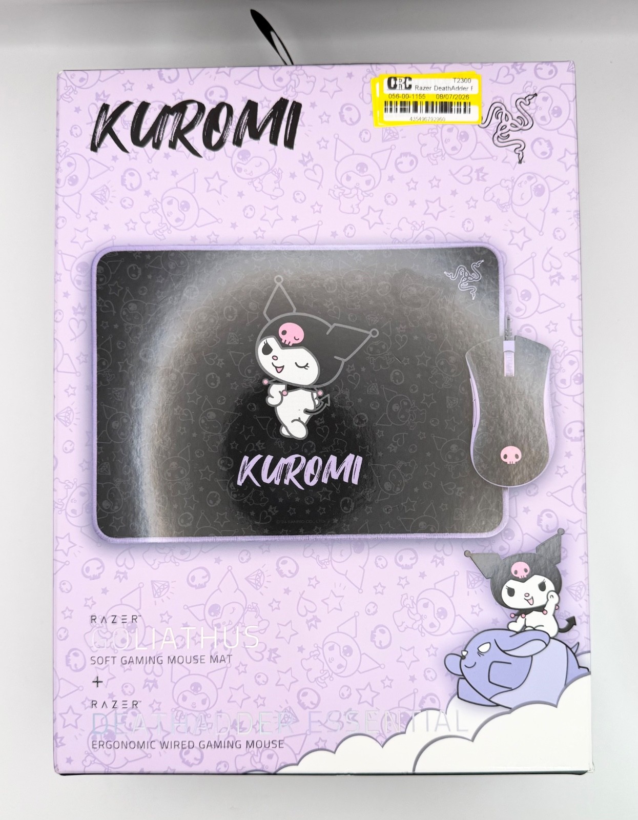 New Razer DeathAdder Essential and Goliathus Mouse Mat Bundle, Kuromi Edition