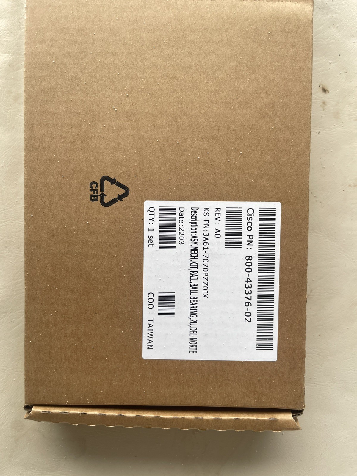 Unopened 800-43376-02 Cisco ISE UCS UCSC-RAILB-M4 Ball Bearing Rail Kit