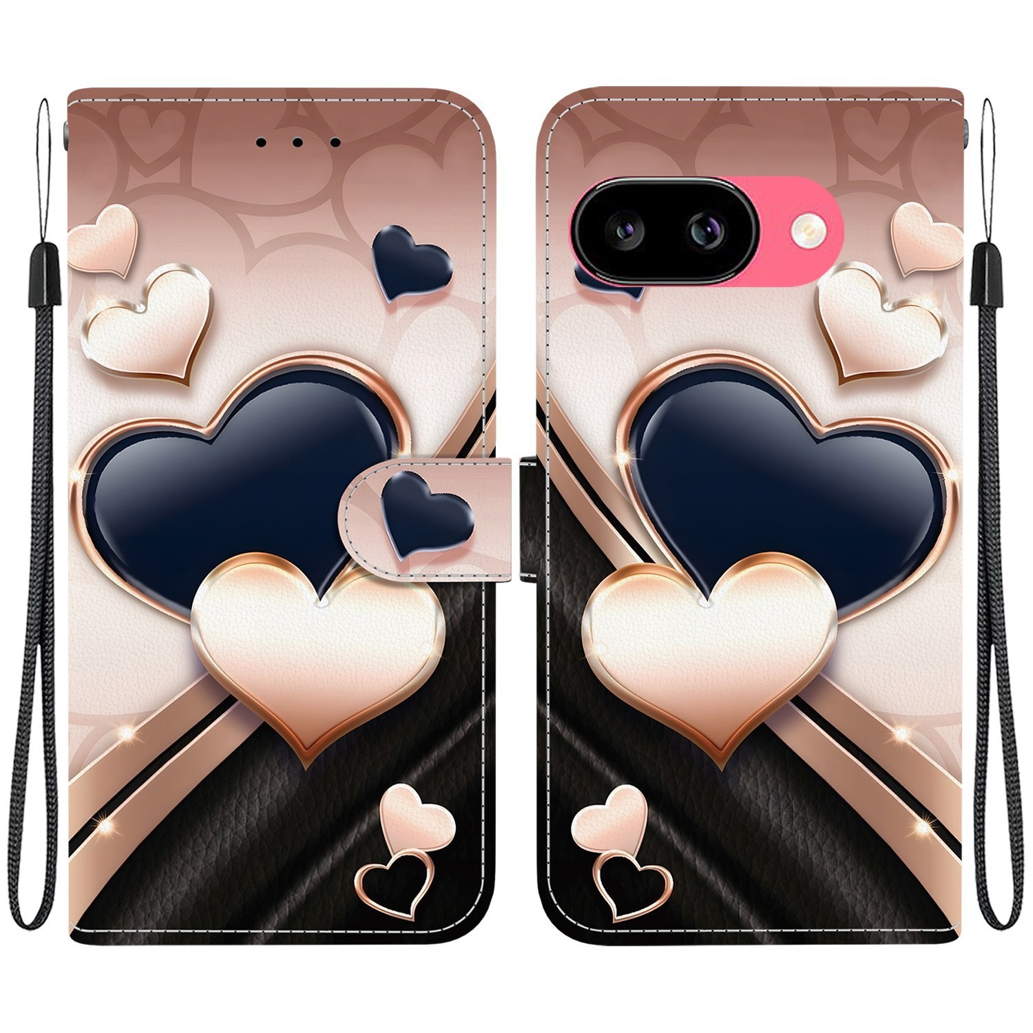 Cat Flower Bear Wallet Phone Case for Google Pixel 11 10 9 8 7 6 9A 8A 7A 10A 6A