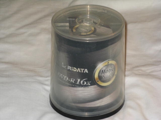 200 Ridata Magic Silver DVD-R 16X 4.7gb blank recordable dvd disc 100 count NEW
