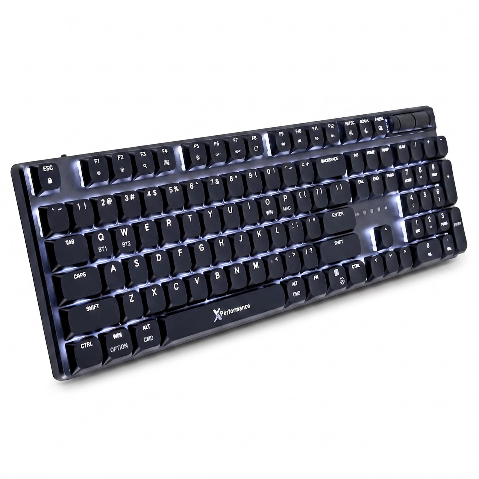 X9 Slim Mechanical Keyboard Wireless Low Profile Red Switches Triple Mode 107