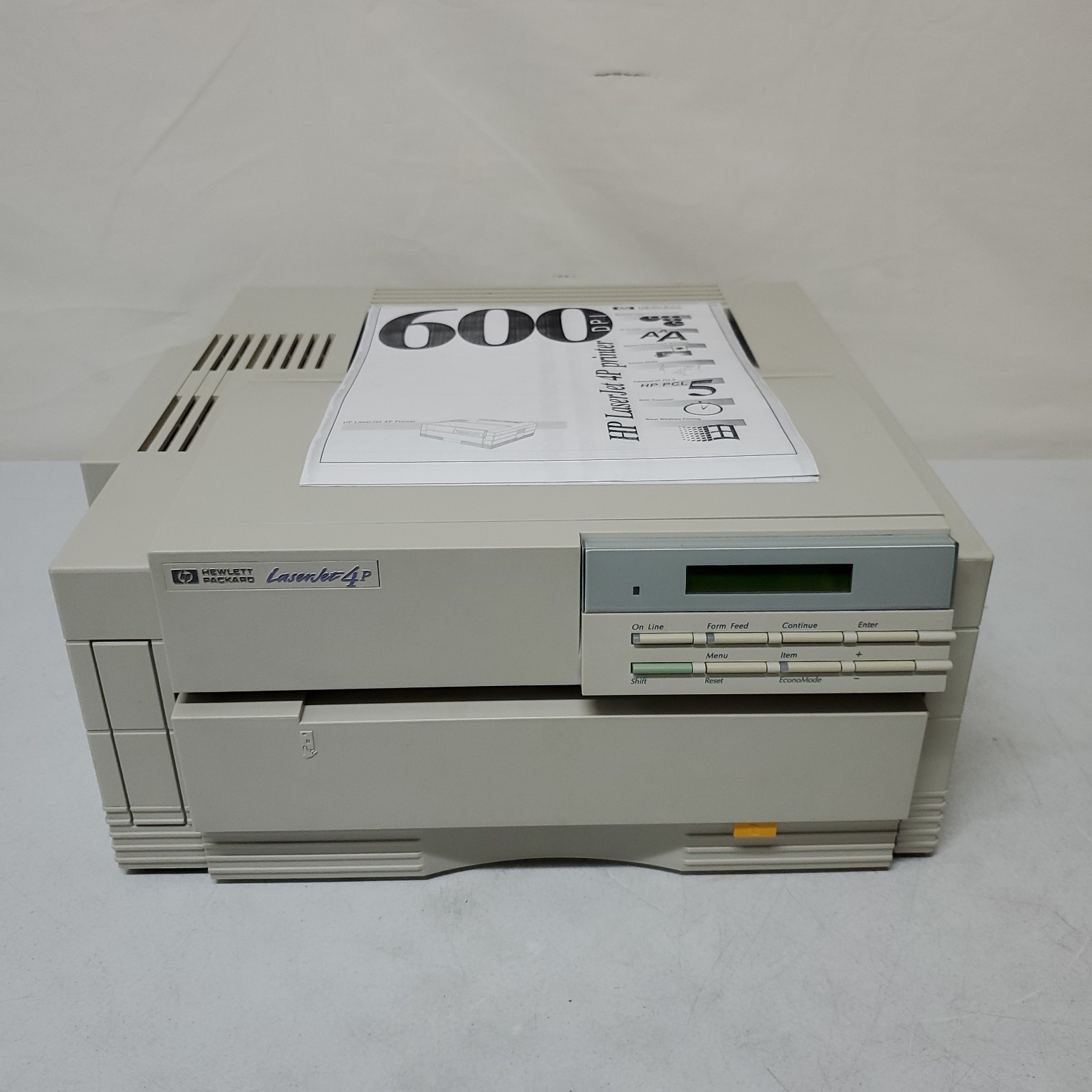 HP LaserJet 4P Black White Printer 77K Page Count Vintage Printer
