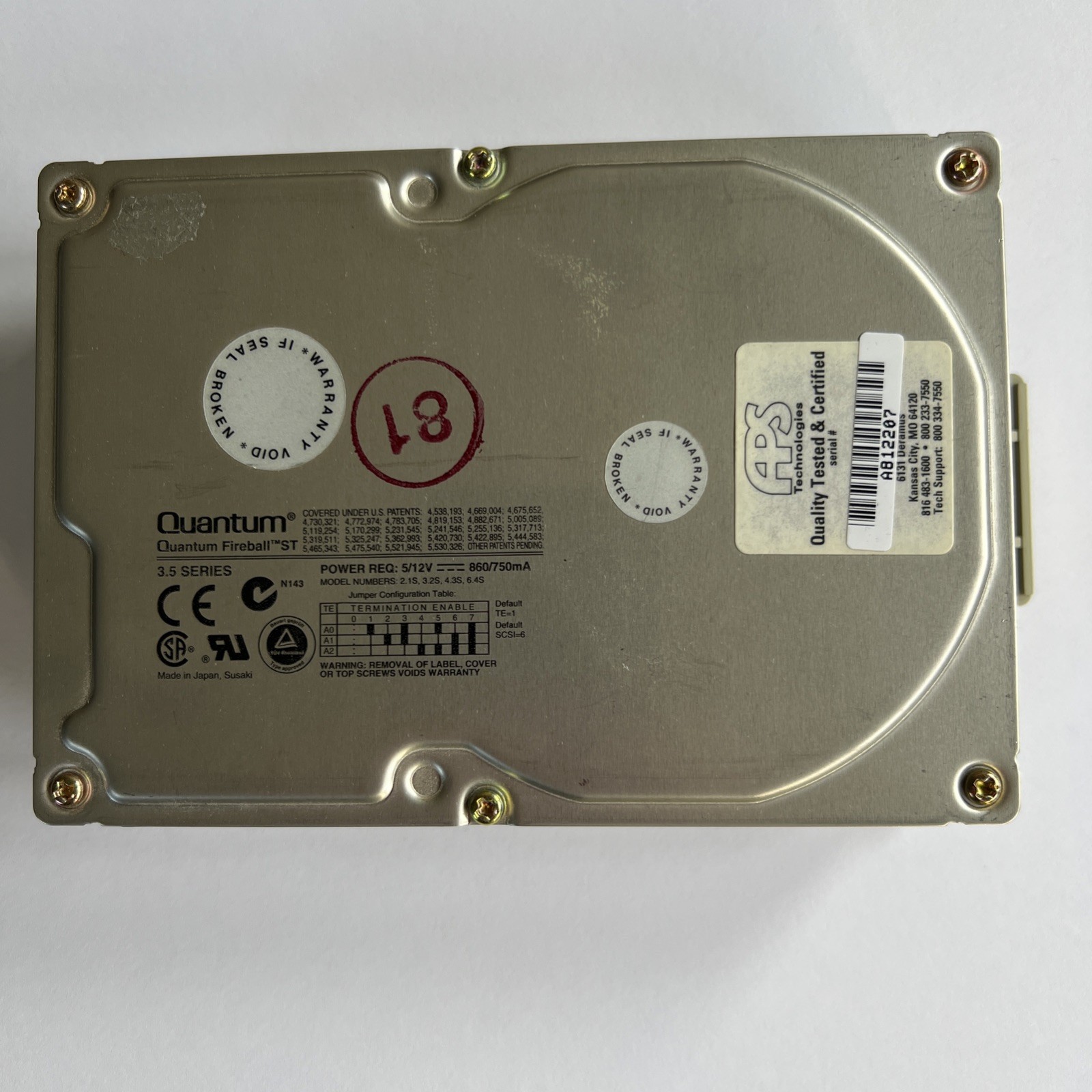 Quantum Fireball ST 3.5 Series 3.2GB] IDE Internal HDD Hard Drive
