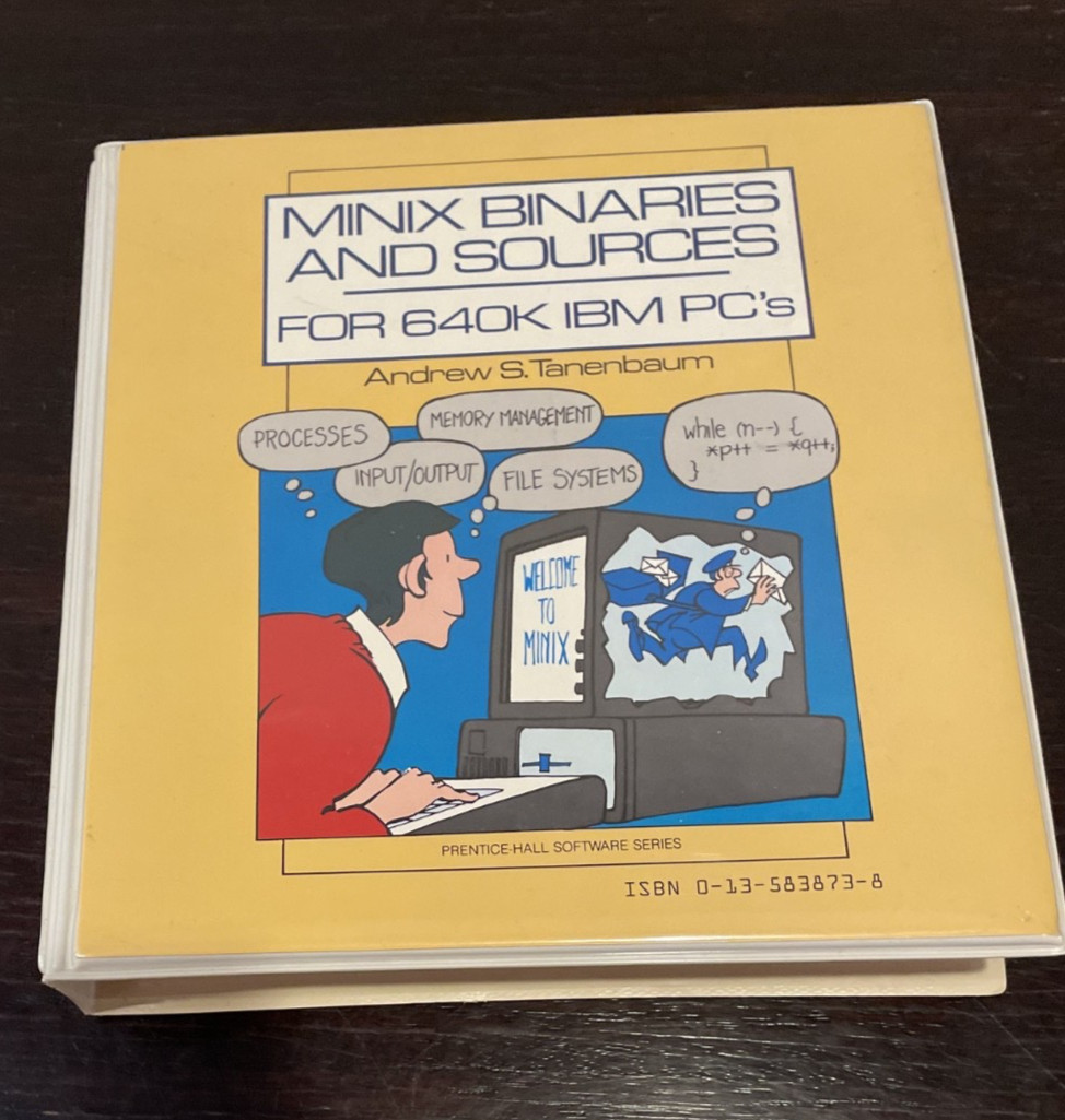 1987 MINIX 1.2 Andrew Tanenbaum COMPLETE 9 Disk Set IBM PC Prentice Hall Vintage