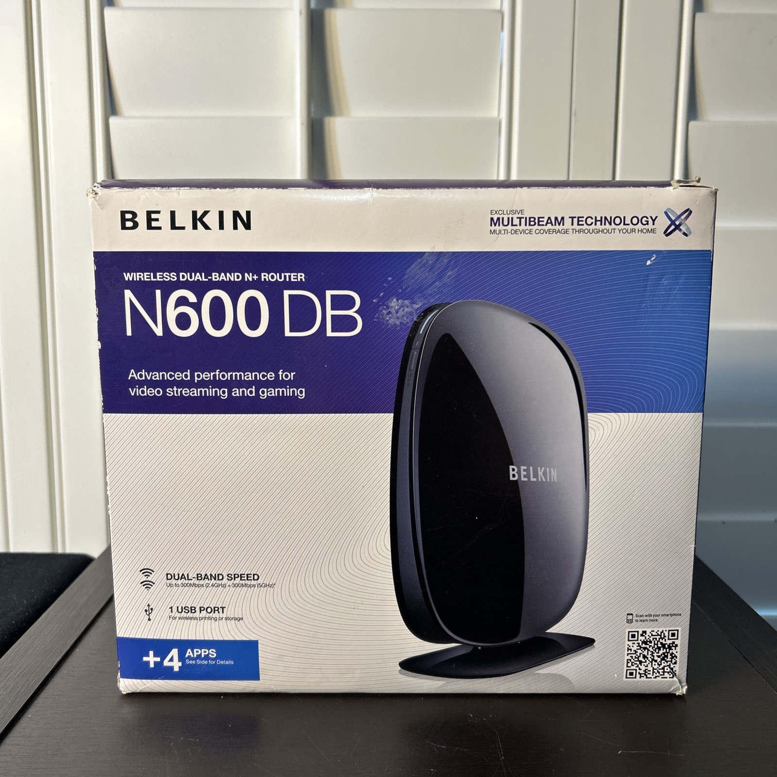 Belkin N600 300 Mbps 4-Port 10/100 Wireless N Router (F9K1102) New