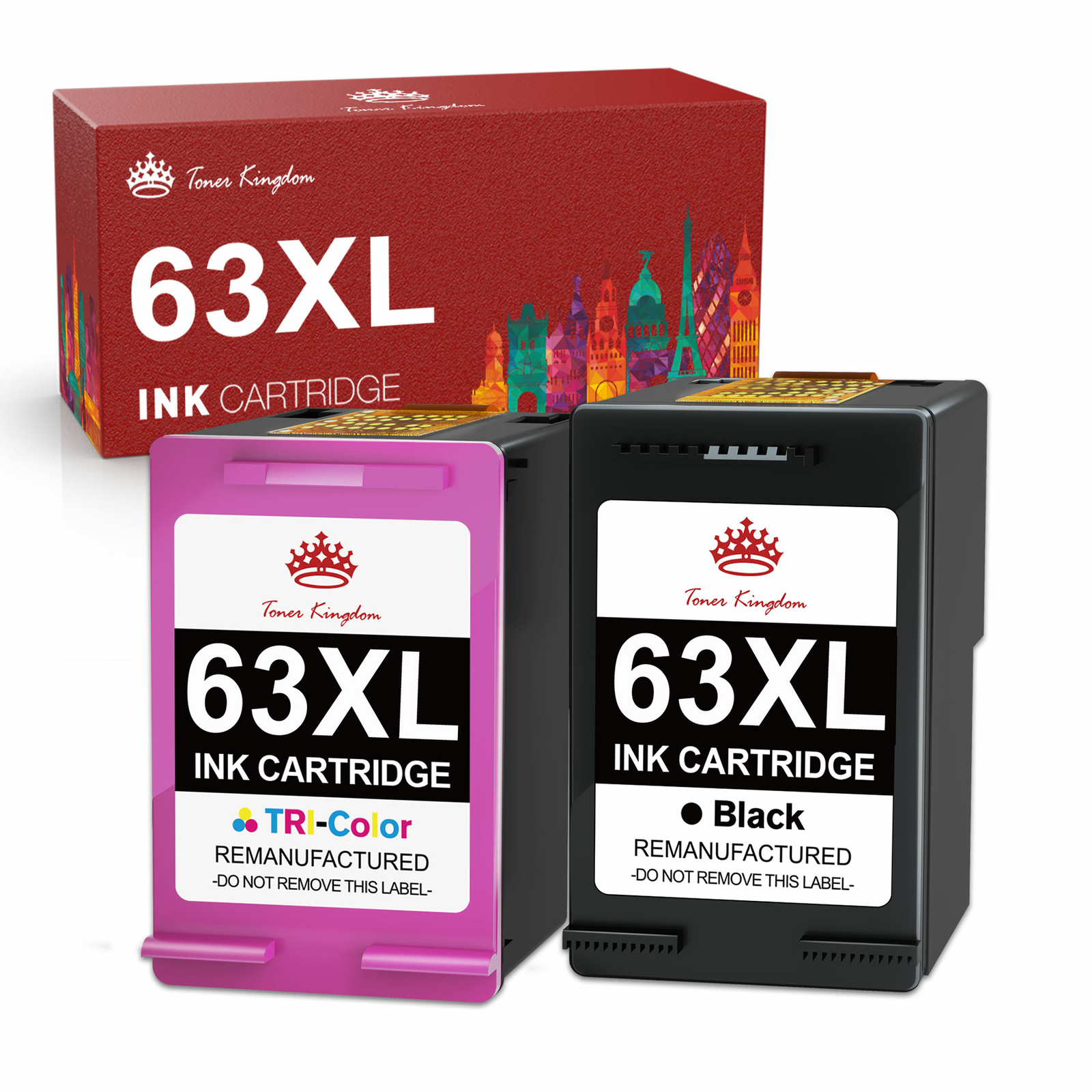 2x 63XL 63 XL Ink Cartridge for HP Envy 4516 4520 4522 OfficeJet 3830 4650 5255