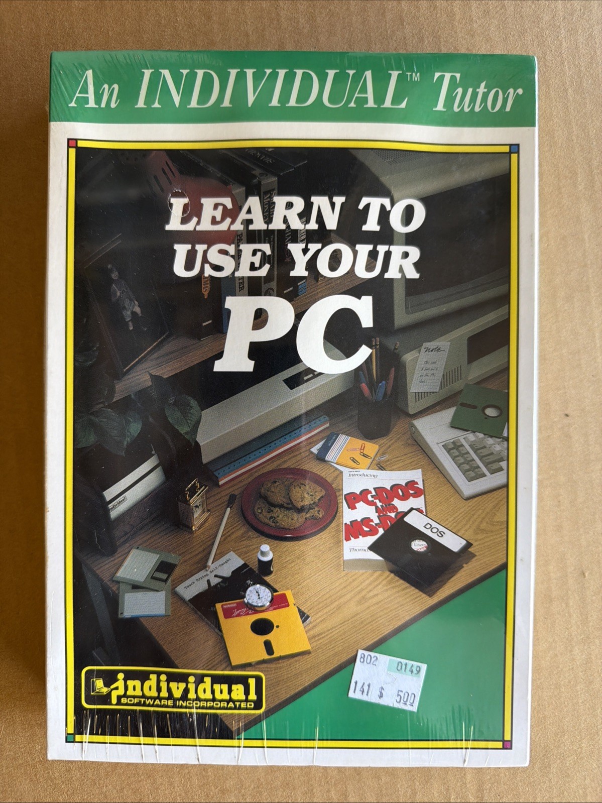 Vintage Individual Software Learn To Use Your PC IBM Floppy Big Box Sealed