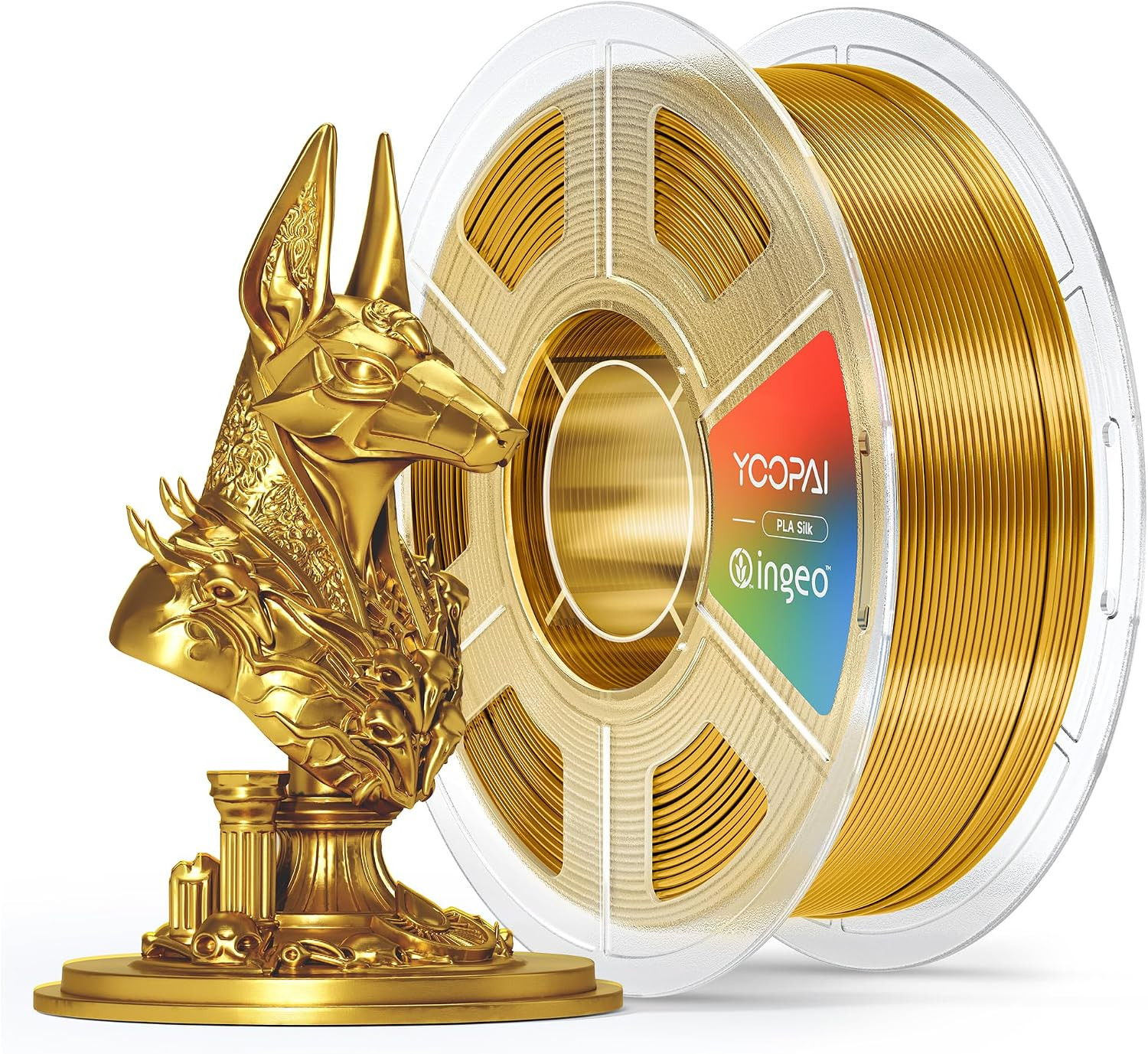 Darkgold Silk PLA Filament 1.75Mm, Luxury Chrome-Like Mirror Shine, Premium Silk