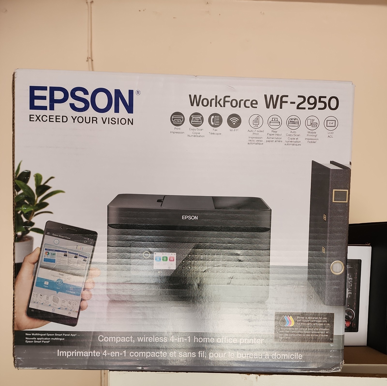 Epson WorkForce WF-2950 Color Inkjet All-In-One Printer - C11CK62201