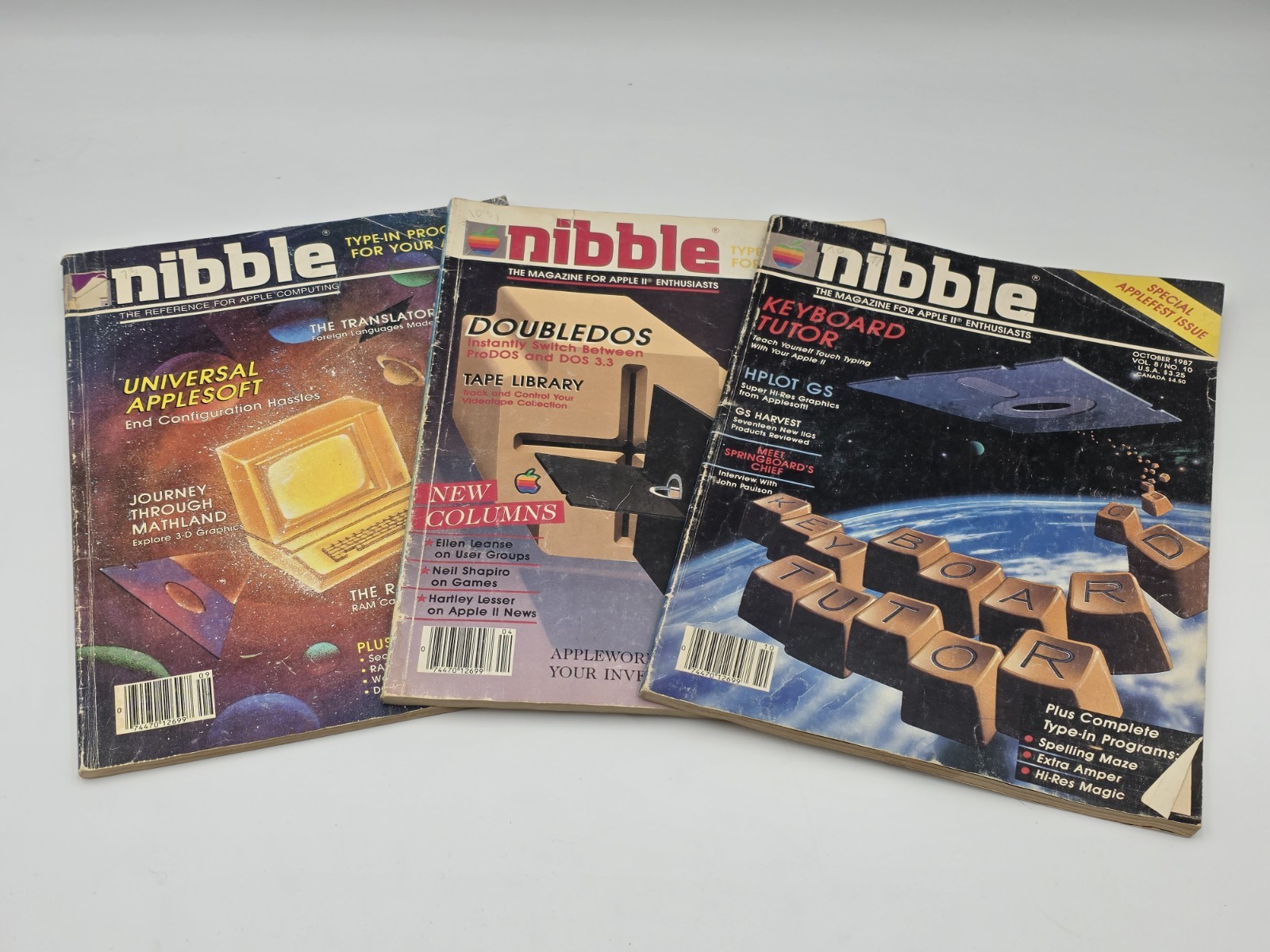 Nibble Magazine Apple Computer Reference Lot Of 3 1986 1987 Volume 7 / 8 