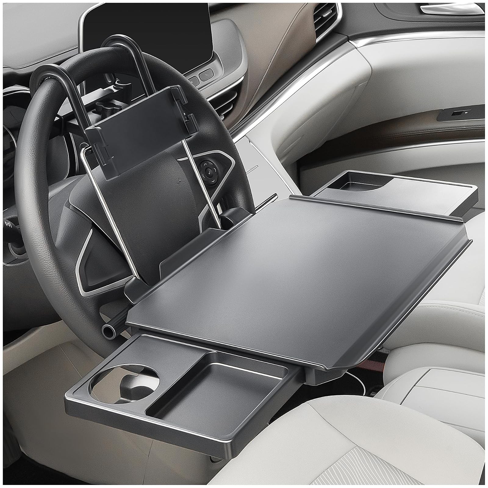 Paffenery Large Car Steering Wheel Tray 18 for SUVs Trucks