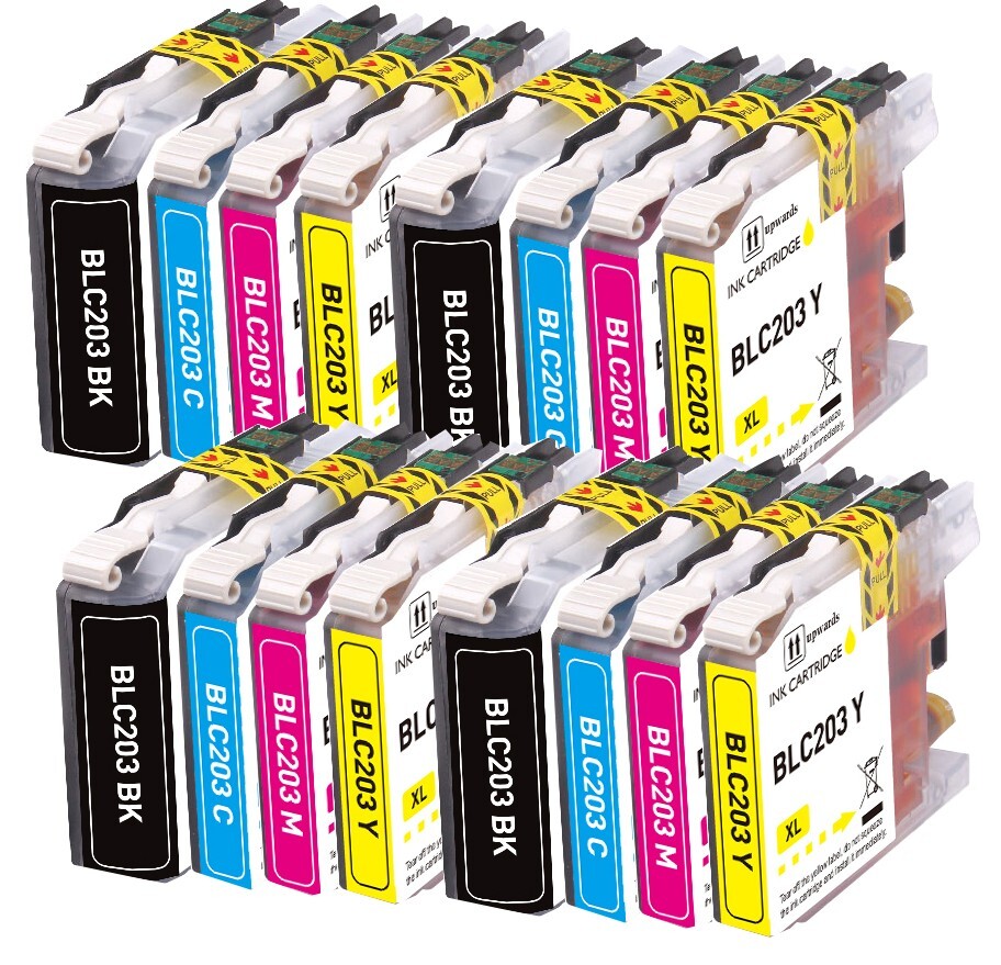 16PK XL Replacement Ink Set fits Brother LC203 MFC-J680DW MFC-J880DW MFC-J885DW