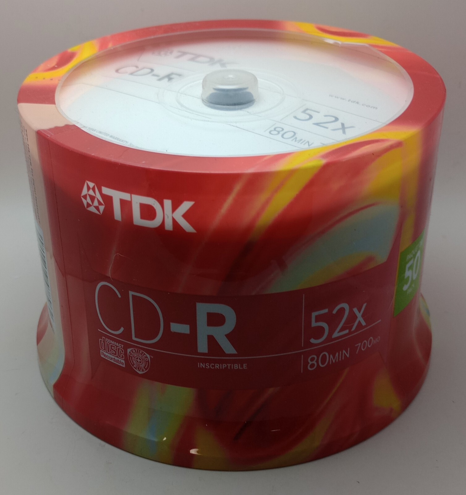 TDK CD-R Data 80 Minute 700 MB 52x 50 Pack Spindle Brand-NEW Sealed