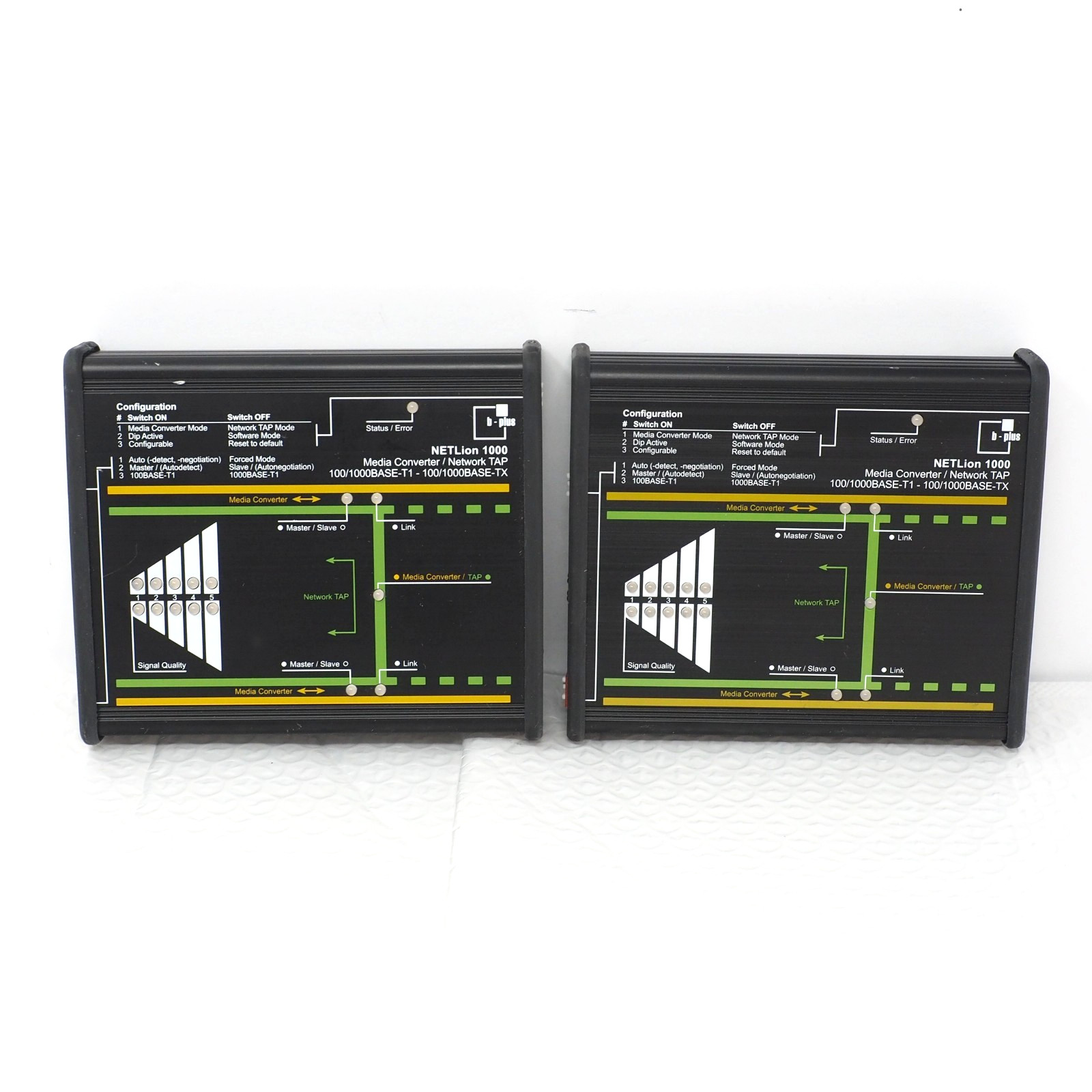 Lot 2x b-plus NETLion 1000 C2 Media Converter Network TAP B18005-NEL-001-0002