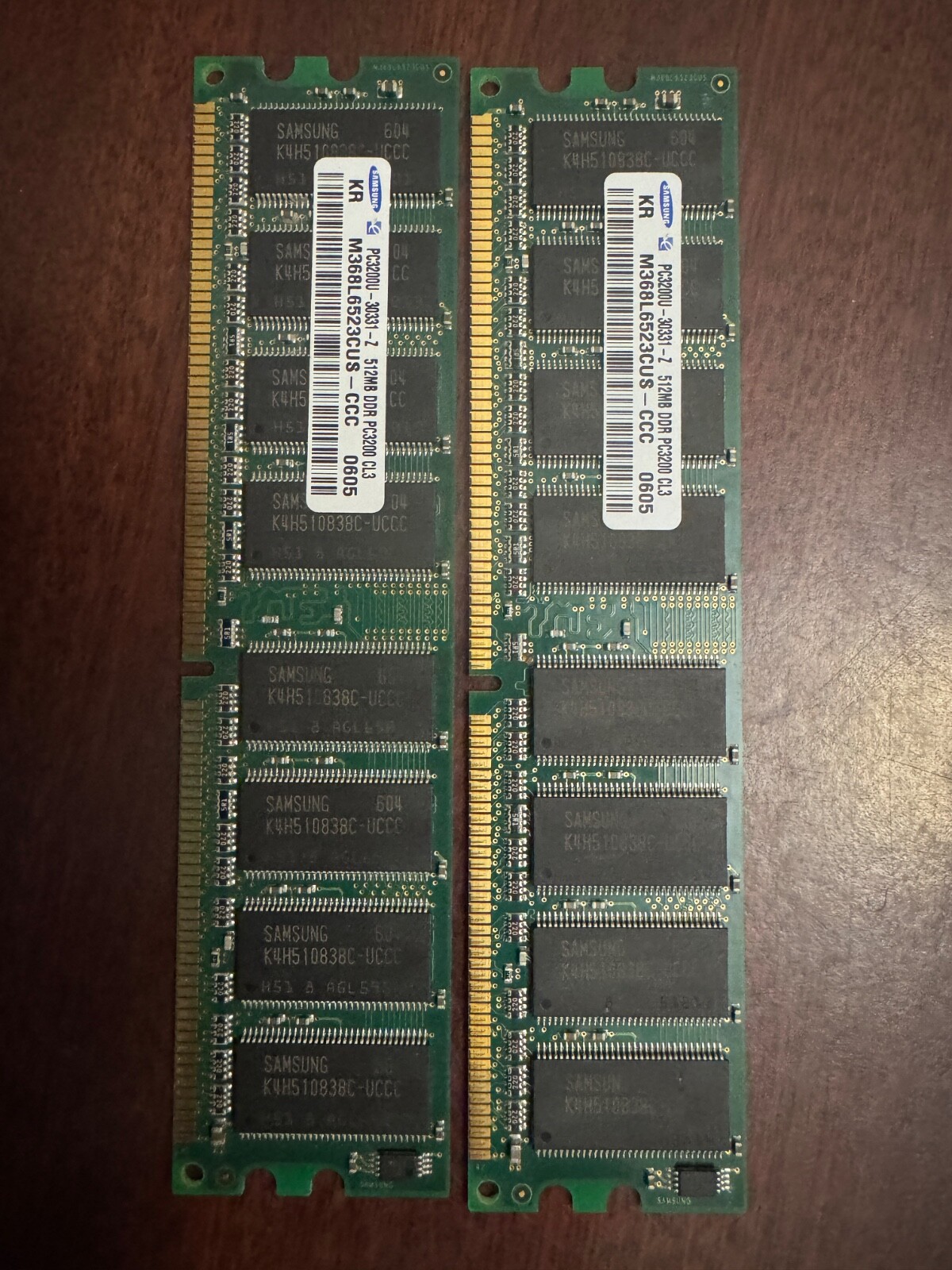 samsung 1GB DDR Ram 2x512mb