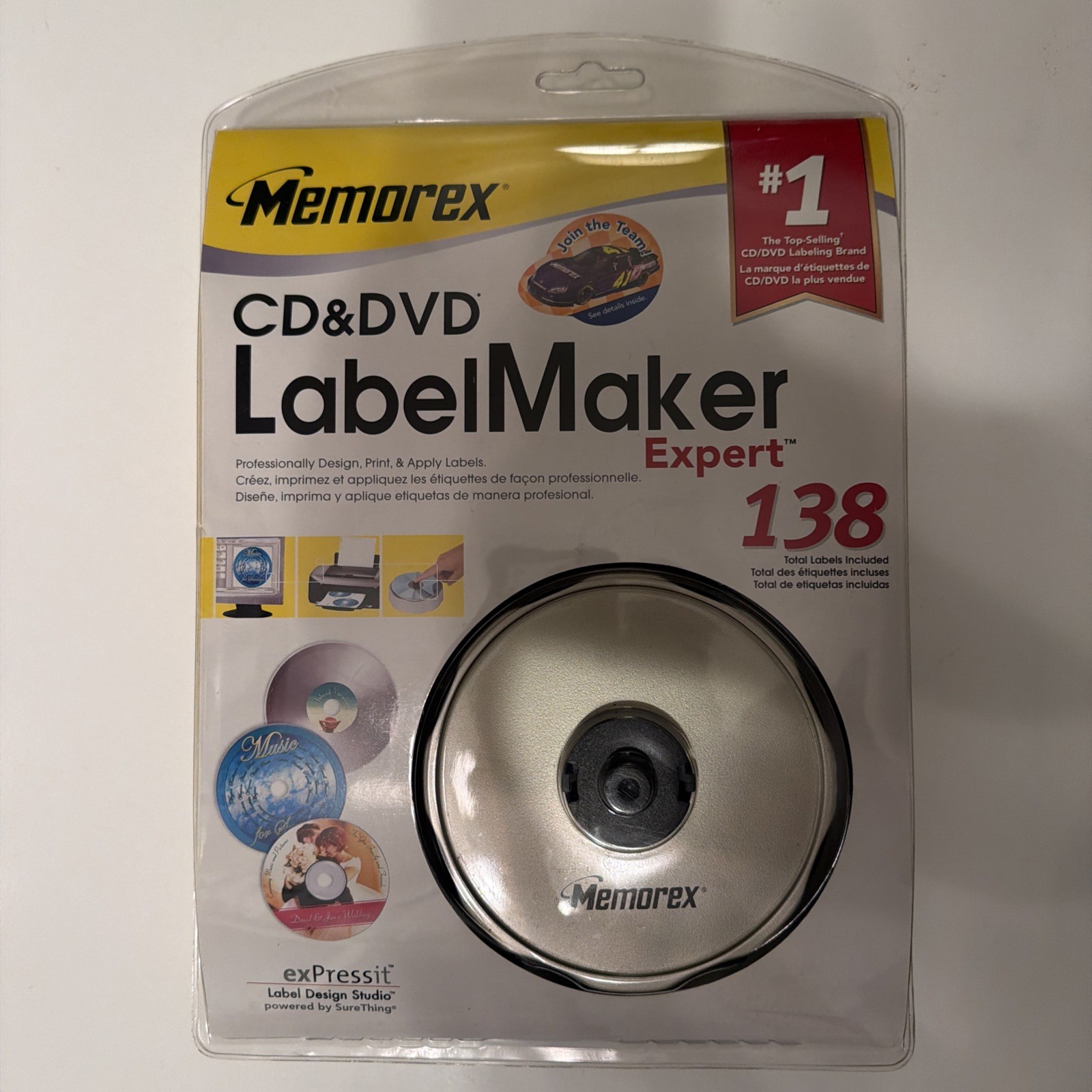 Memorex CD & DVD Label Maker Expert W/138 Labels & ExPressit Software New Sealed
