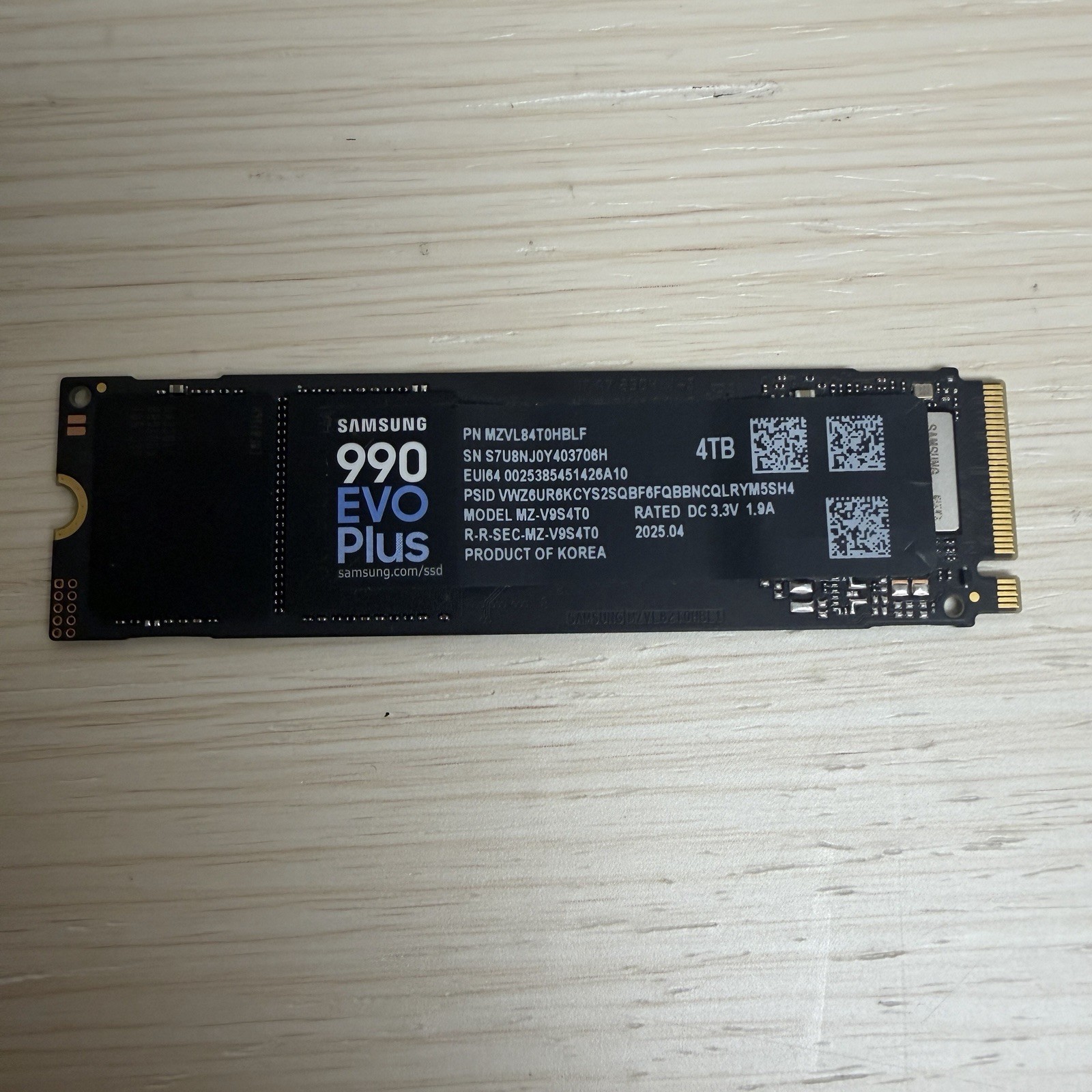 SAMSUNG 990 EVO Plus 4TB PCIe 4.0 NVMe M.2 2280 Internal SSD MZ-V9S4T0