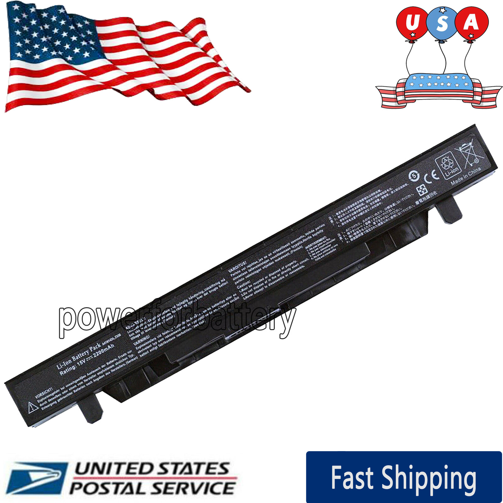 14.8V 33Wh A41N1424 New Battery for ASUS ROG GL552VW GL552V GL552J FZ50V GL552JX