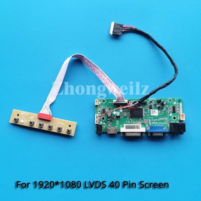 For B173HW01 V0/V1/V3/V5 1920x1080 Panel LVDS 40-Pin HDMI+DVI+VGA Driver Board 