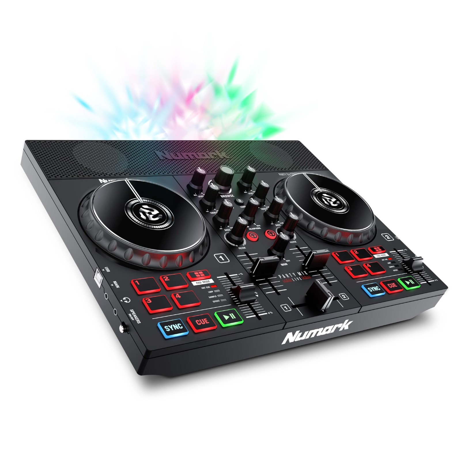 Numark DJ Controller DJ Equipment Streaming LED Lights Party Mix Live jp