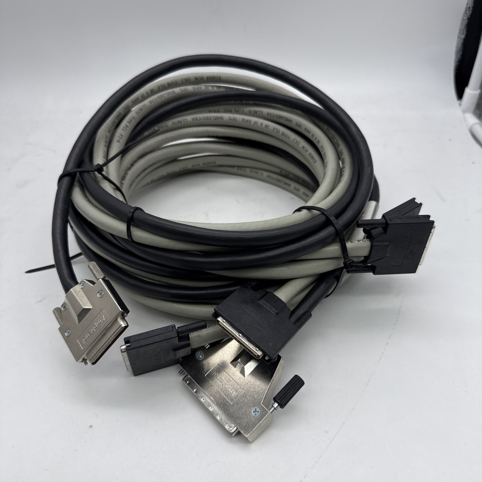 External SCSI Cable Lot Amphenol AMP 68-Pin HD68 VHDCI Server Data Cords (R2)